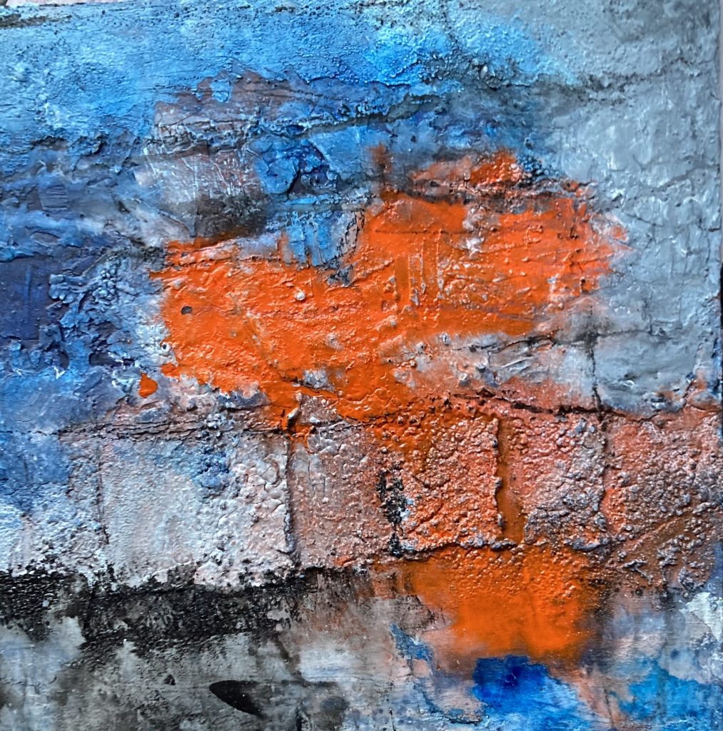 Struktur, Marmormehl, Mischtechnik 40 x40