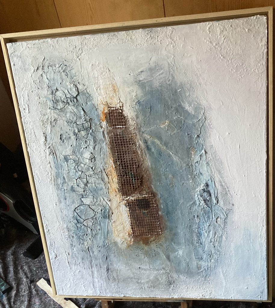 60 x 8 cm
Rost, Marmormehl, Mischtechnik